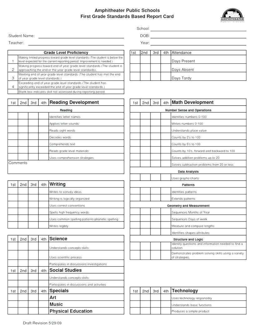 Homeschool Report Card Template Free – Verypage.co Intended For Homeschool Report Card Template Middle School