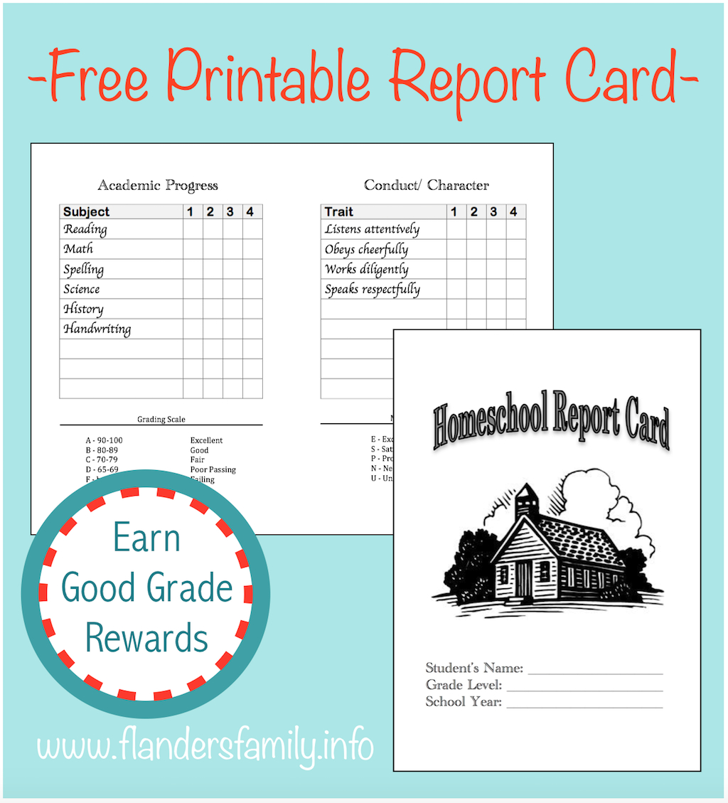 Homeschool Report Cards – Flanders Family Homelife For Homeschool Middle School Report Card Template