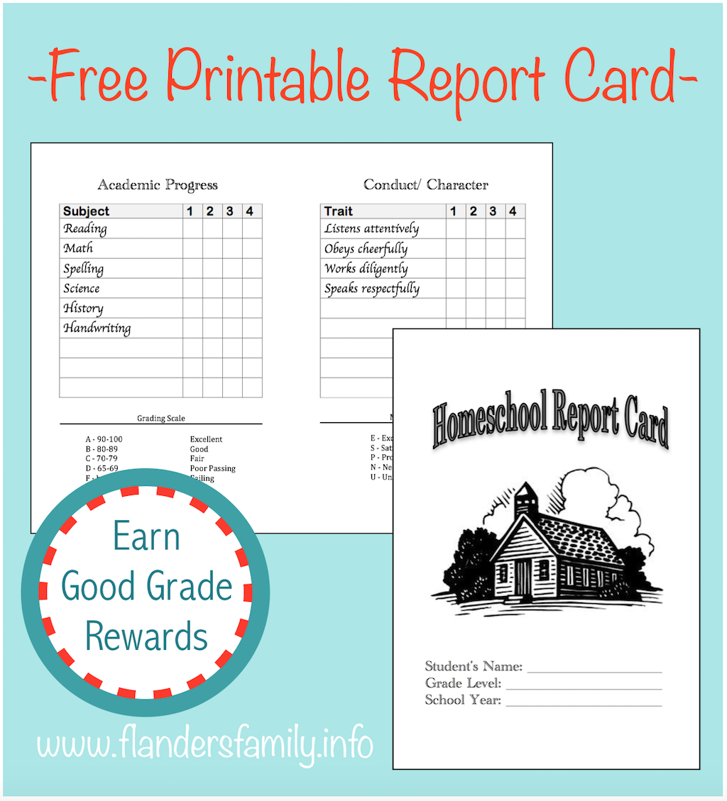 Homeschool Report Cards – Flanders Family Homelife With Regard To Character Report Card Template