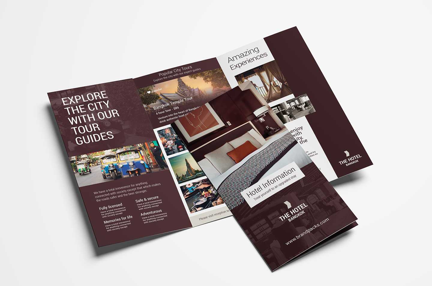 Hotel Tri Fold Brochure Template V2 – Psd, Ai & Vector In Hotel Brochure Design Templates