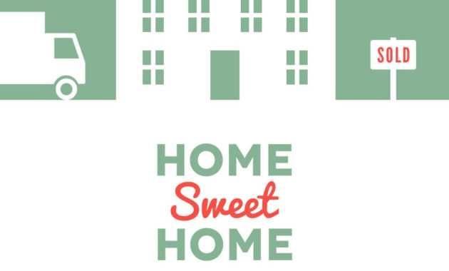 House And Birds - Free Printable Moving Announcement with Moving House Cards Template Free