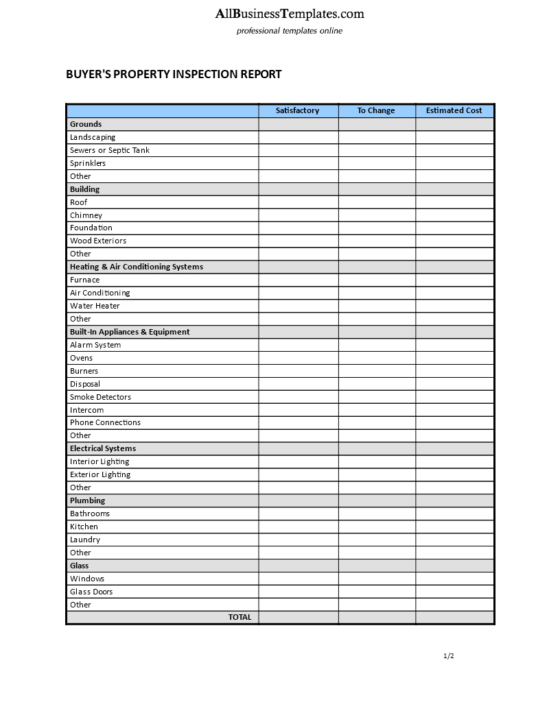 House Inspection Report Template Templates Home Form Pdf For Home Inspection Report Template Free