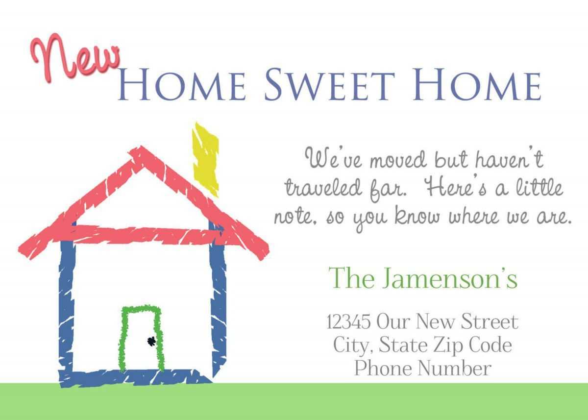 Housewarming Invitations Cards Free | Invitations Card Pertaining To Moving House Cards Template Free