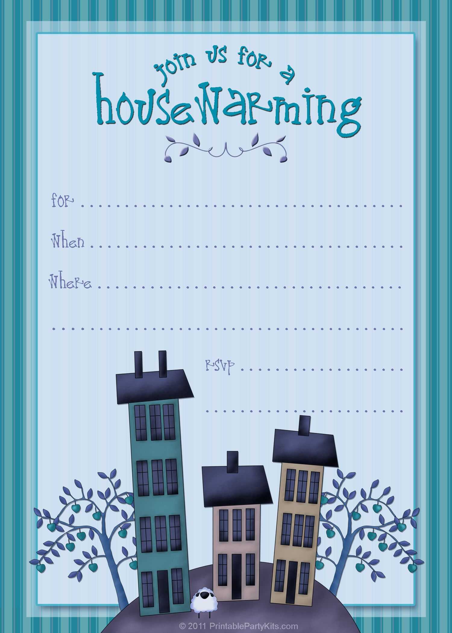 Housewarming Invite Template | Housewarming Party In Free Housewarming Invitation Card Template