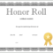 How To Craft A Professional Looking Honor Roll Certificate In Honor Roll Certificate Template