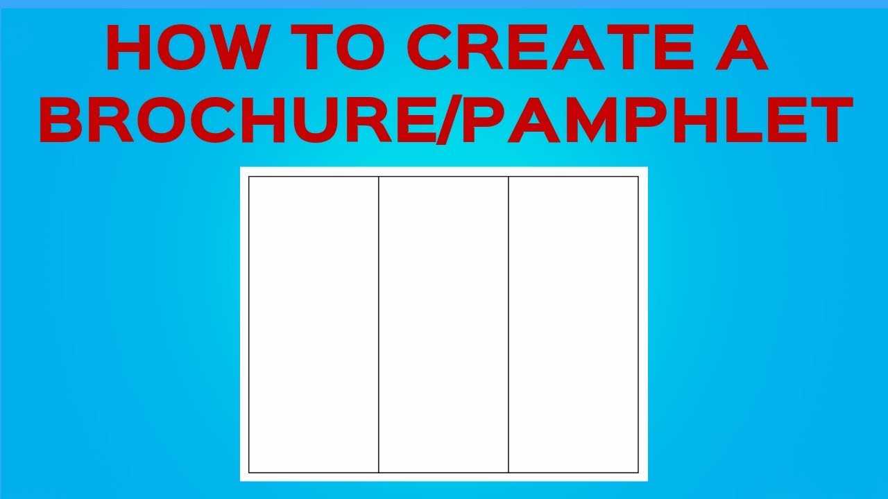 How To Create A Brochure/pamphlet On Google Docs With Google Docs Brochure Template