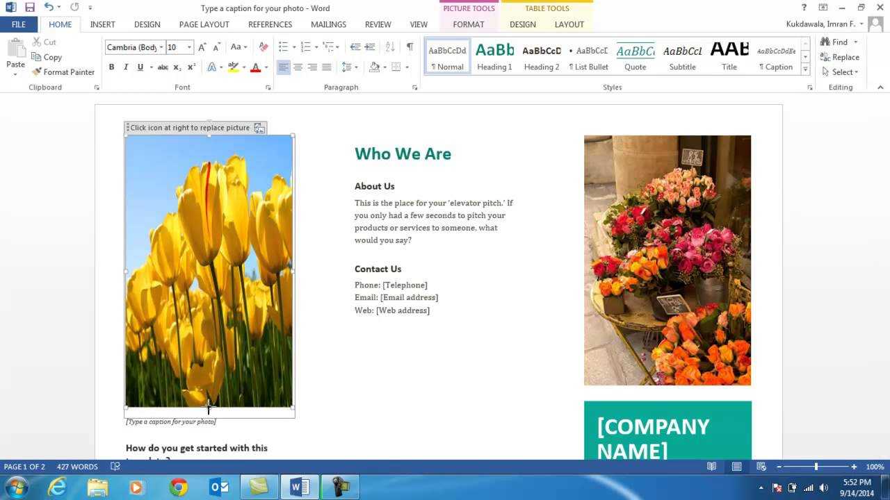 How To Create A Brochure Using Ms Word 2013 With Word 2013 Brochure Template