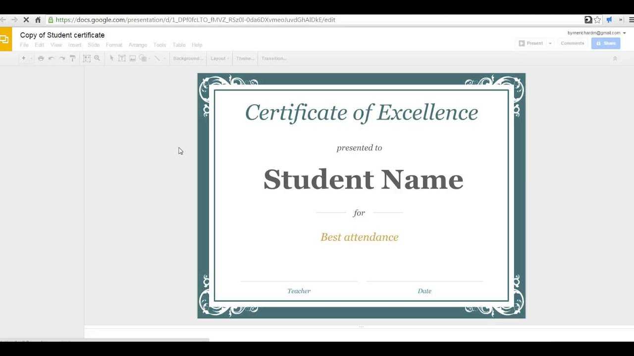 How To Create A Certificate In Google Slides Throughout Track And Field Certificate Templates Free