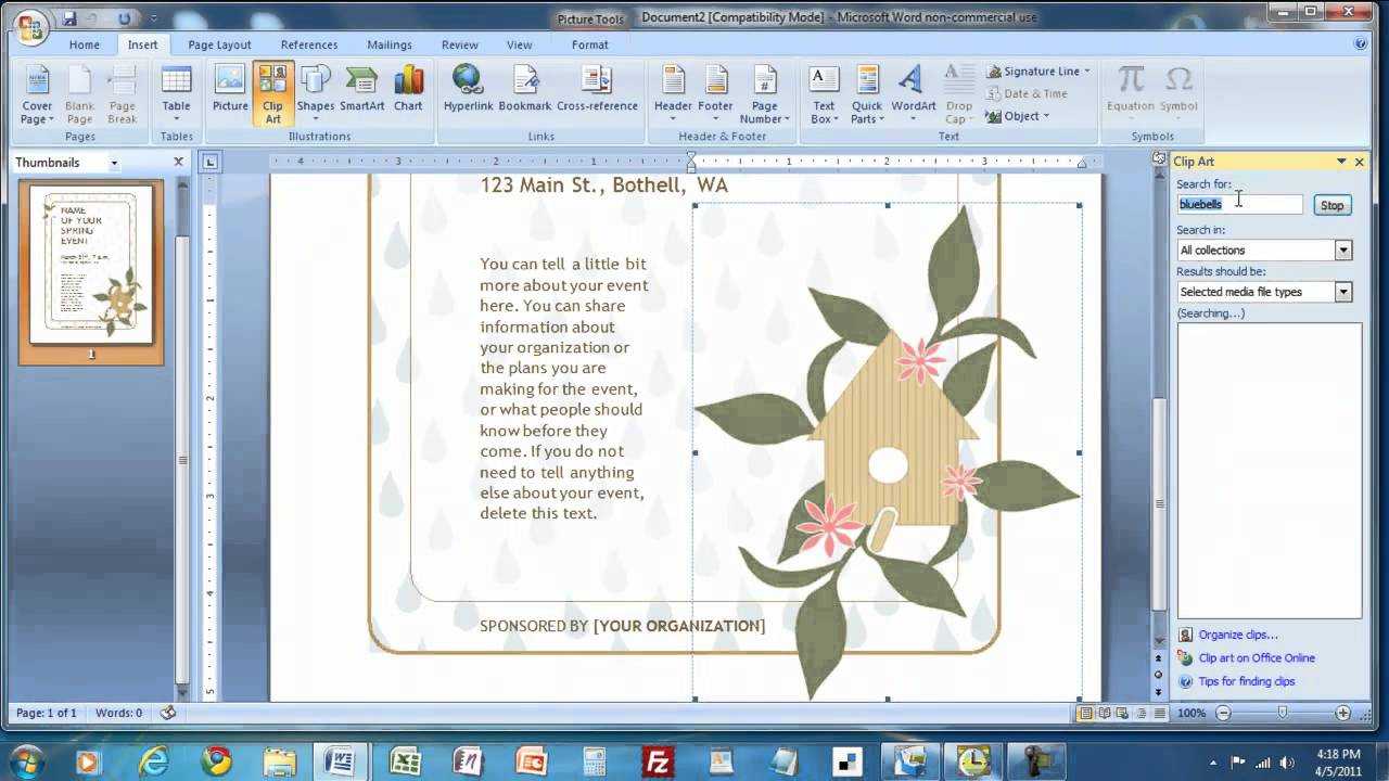 How To Create A Flyer In Ms Word.mp4 Pertaining To Templates For Flyers In Word