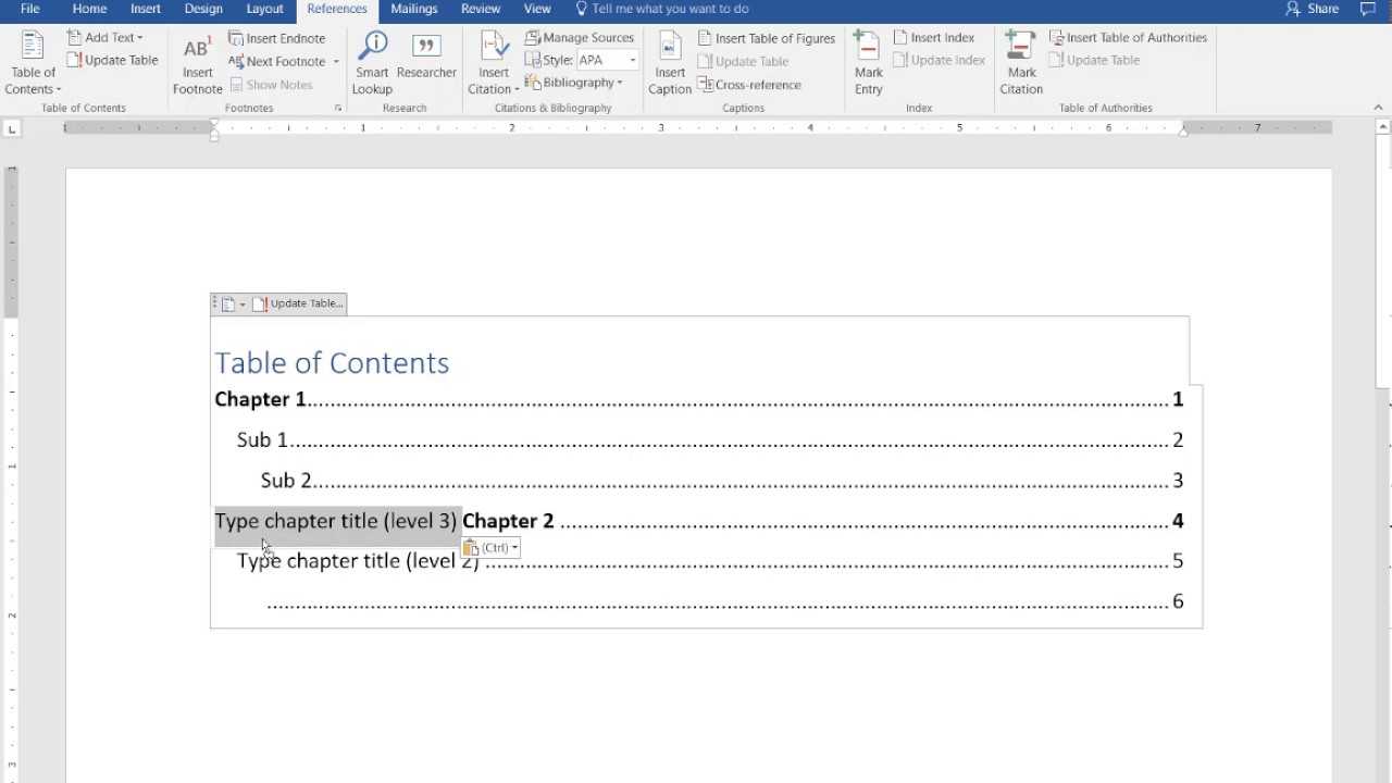 How To Create A Manual Table Of Contents In Word 2016 Regarding Contents Page Word Template