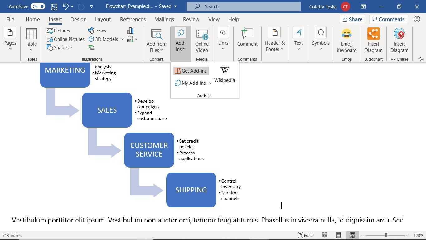 How To Create A Microsoft Word Flowchart Pertaining To Microsoft Word Flowchart Template