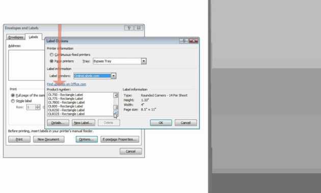 How To Create A Microsoft Word Label Template - Onlinelabels throughout Word Label Template 16 Per Sheet A4