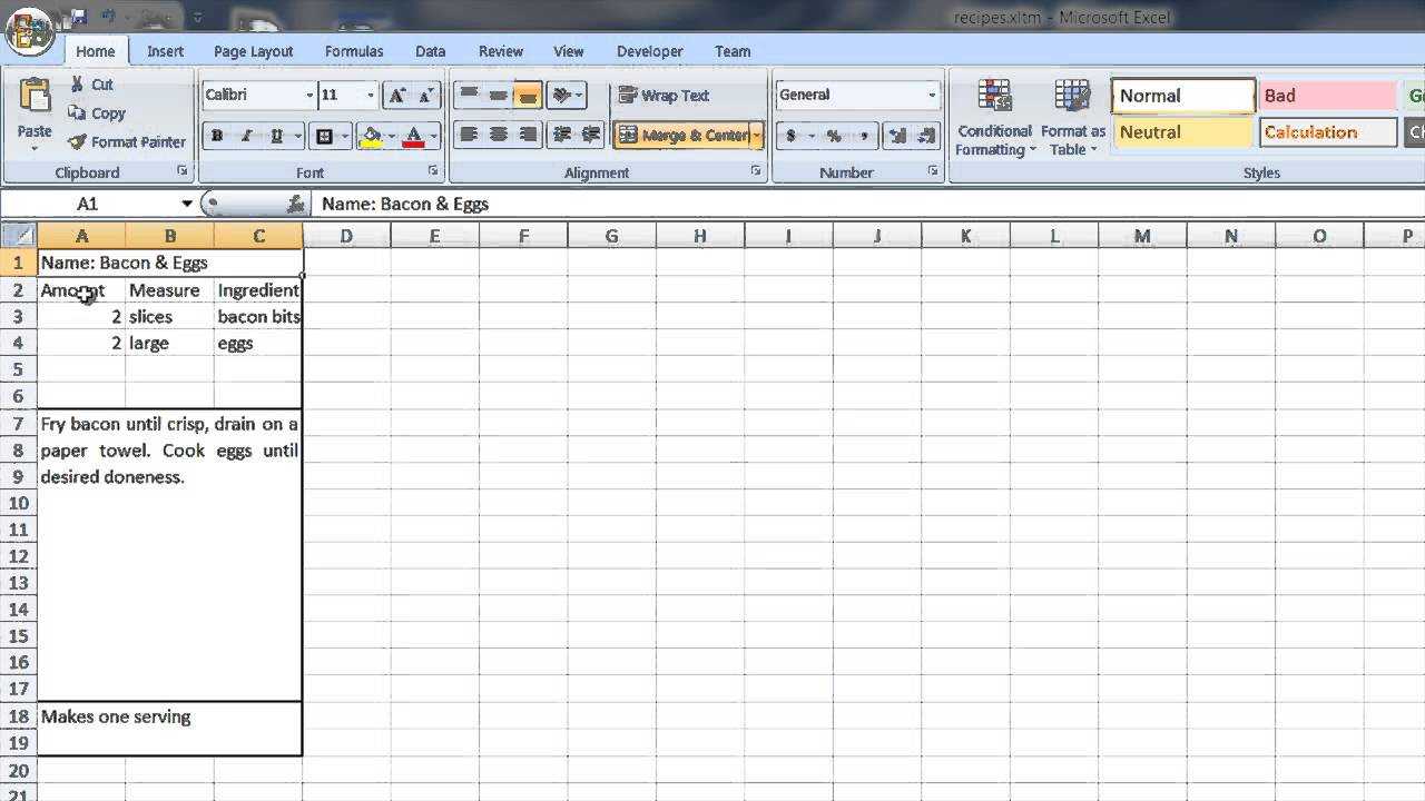 How To Create A Recipe Template In Word & Excel : Computer Tips Pertaining To How To Create A Book Template In Word
