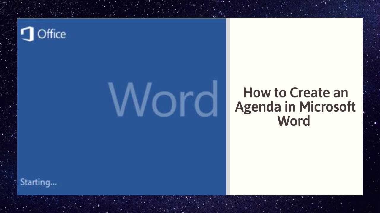 How To Create An Agenda In Microsoft Word Within Agenda Template Word 2010