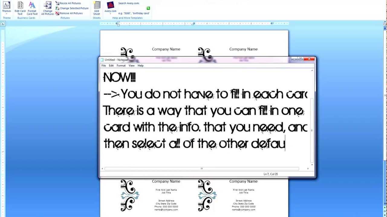 How To Create Business Cards On Microsoft Word 2007 Intended For Business Card Template For Word 2007