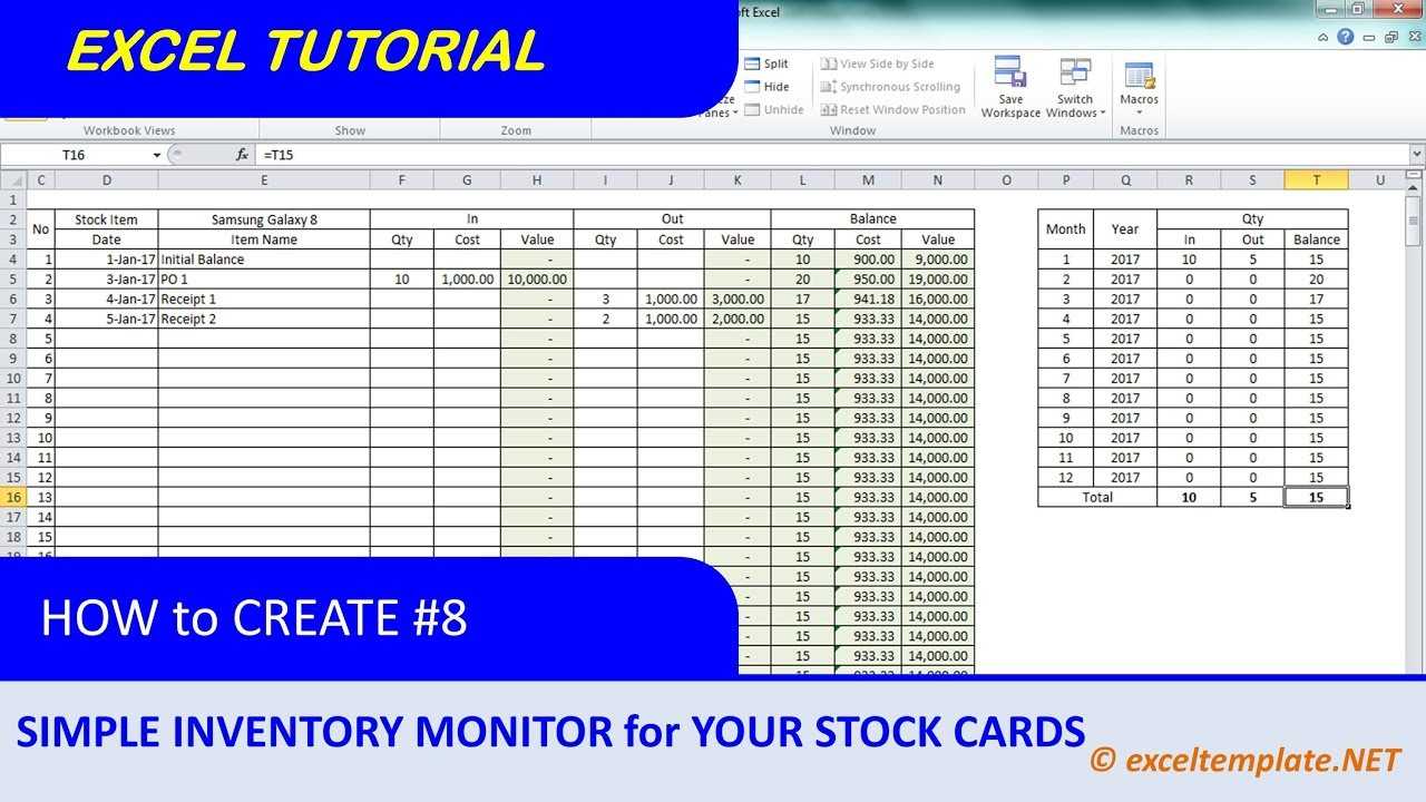 How To Create Inventory Monitoring System For Stock Cards Regarding Bin Card Template