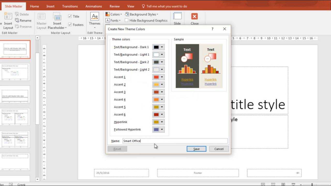 How To Create & Save Your Own Theme In Powerpoint 2016 Within How To Save A Powerpoint Template