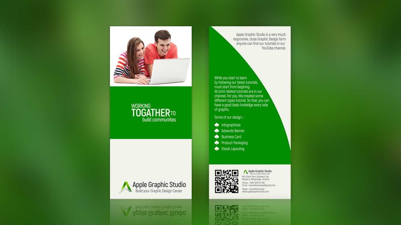 How To Create Two Fold Brochure | Photoshop Tutorial Intended For Two Fold Brochure Template Psd