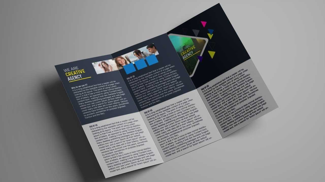 How To Design A Tri Fold Brochure Template – Photoshop Tutorial In Double Sided Tri Fold Brochure Template