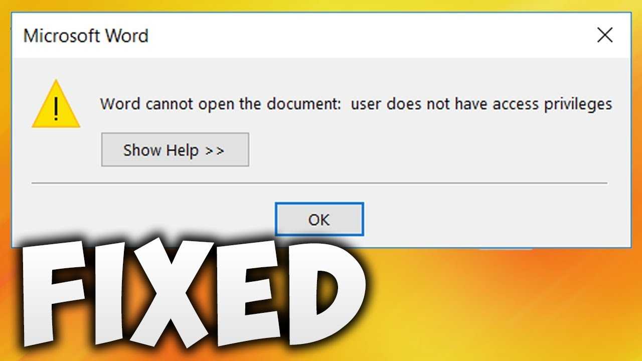How To Fix Word Cannot Open The Document User Does Not Have Access  Privileges Error (Easy Solution) Throughout Word Cannot Open This Document Template