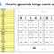 How To Generate Bingo Cards With A List Of Words For Bingo Card Template Word