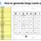 How To Generate Bingo Cards With A List Of Words For Bingo Card Template Word