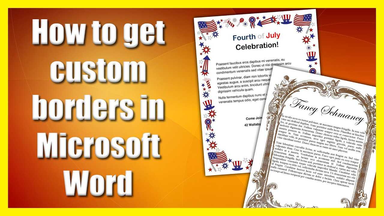 How To Get A Custom Border In Microsoft Word Throughout Scroll Paper Template Word