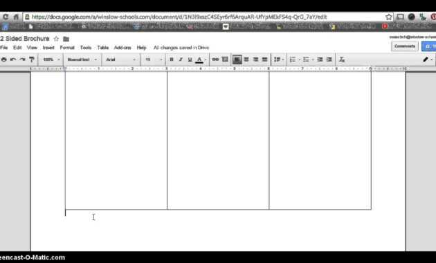 How To Make 2 Sided Brochure With Google Docs for Brochure Template For Google Docs