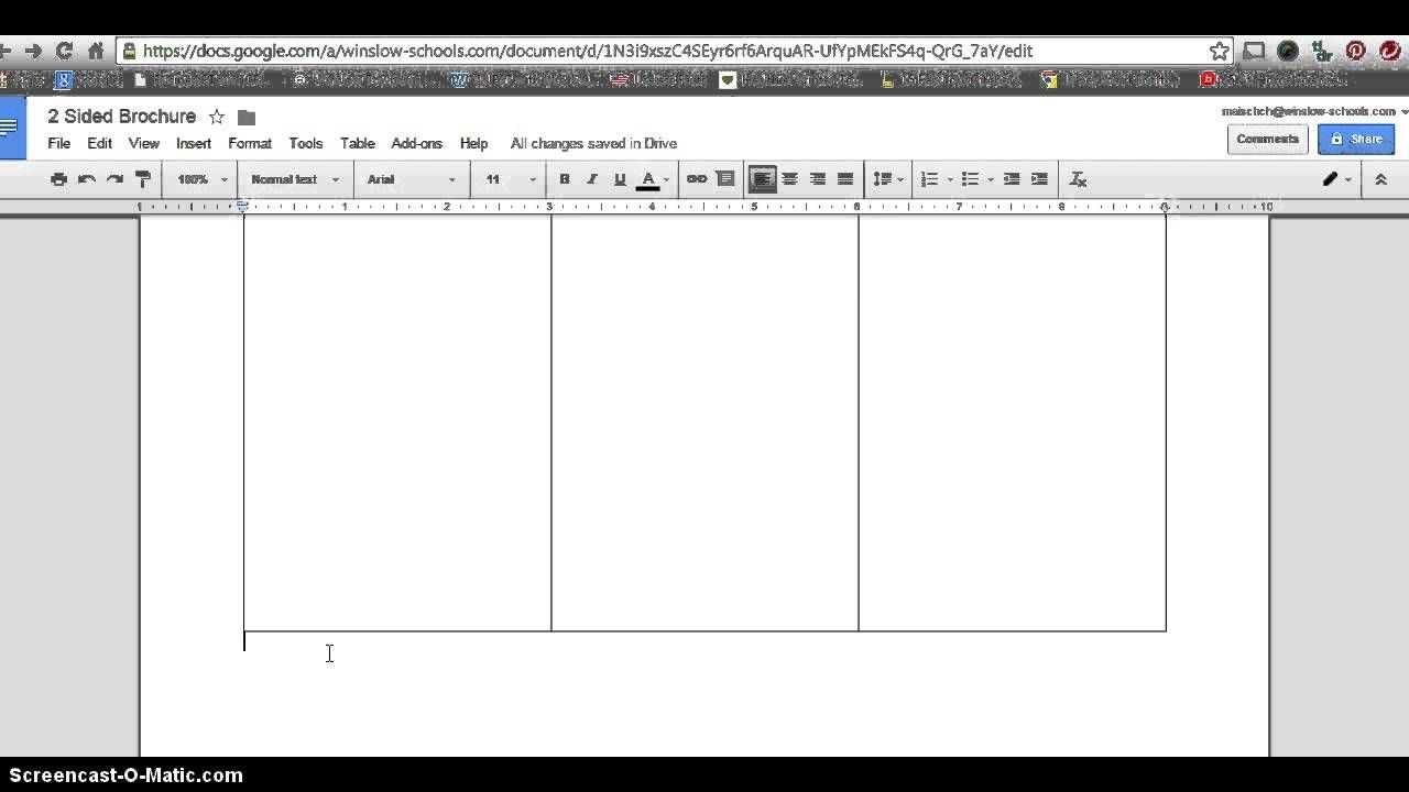 How To Make 2 Sided Brochure With Google Docs | Pirates The Inside Brochure Templates Google Drive