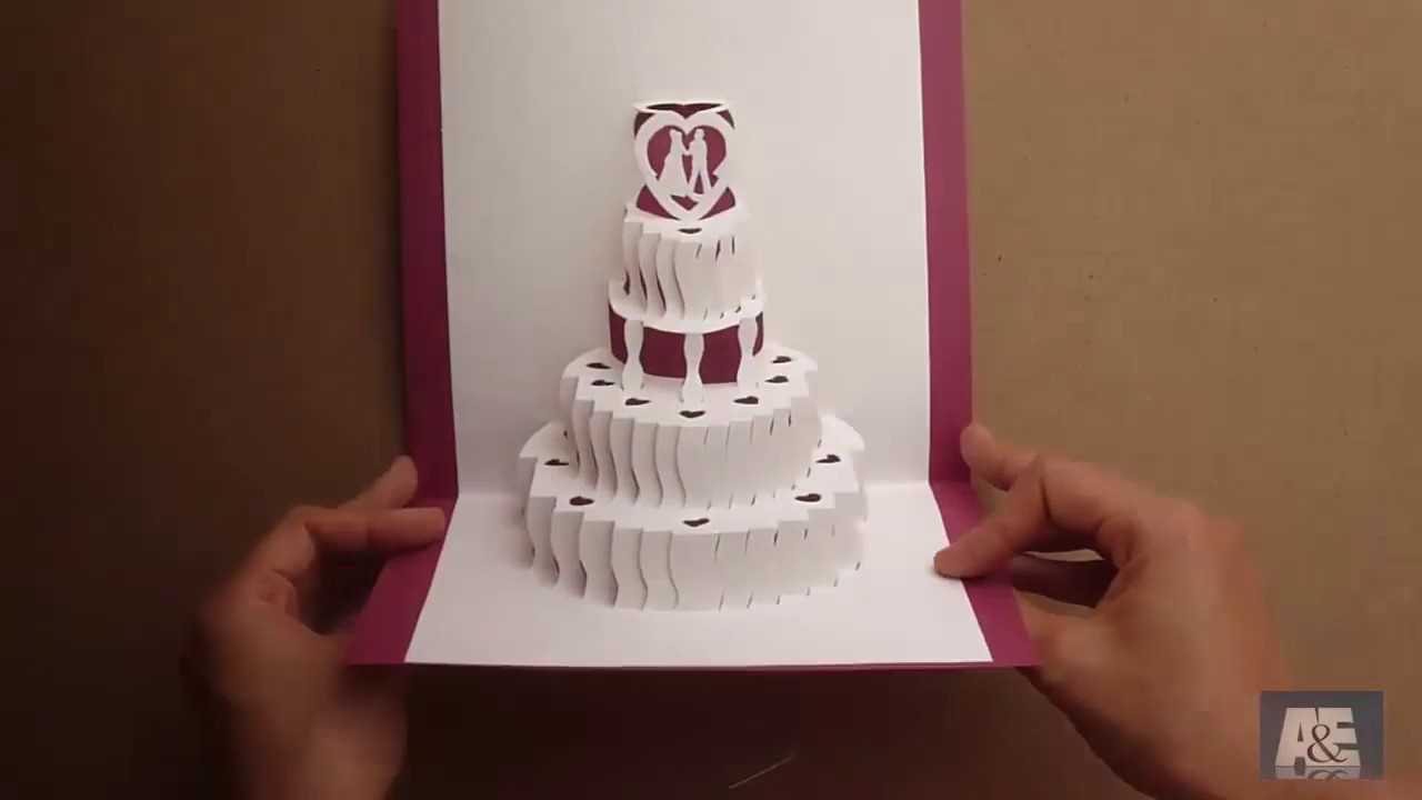 How To Make A Amazing Wedding Cake Pop Up Card Tutorial – Free Template Within Pop Up Wedding Card Template Free