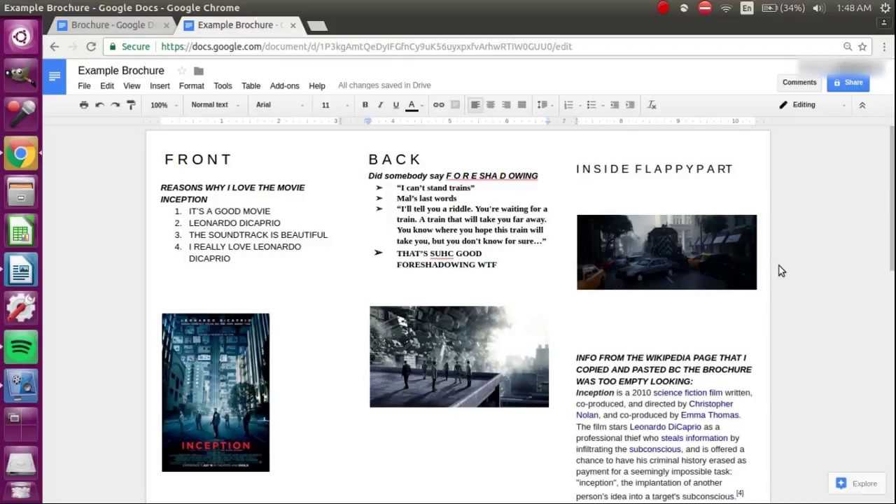 How To Make A Brochure On Google Docs With Google Docs Brochure Template