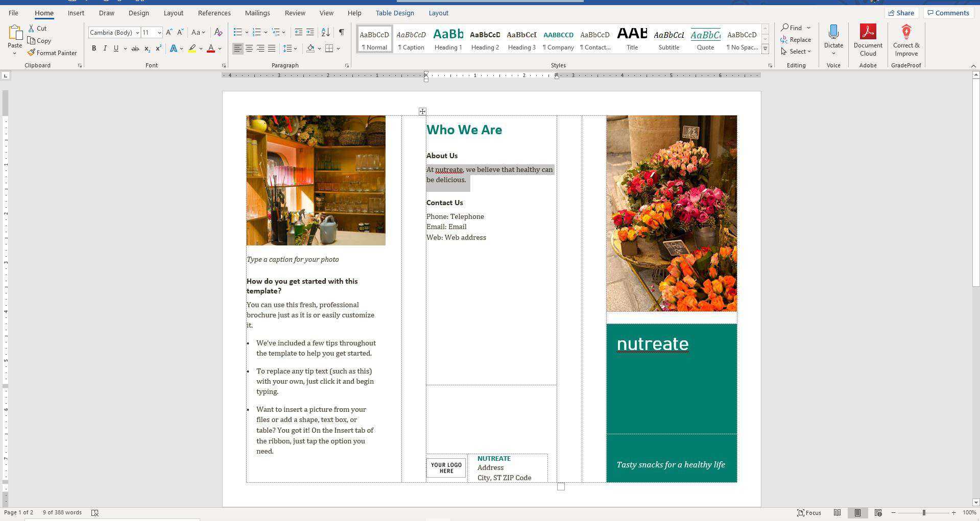 How To Make A Brochure On Microsoft Word Regarding Office Word Brochure Template