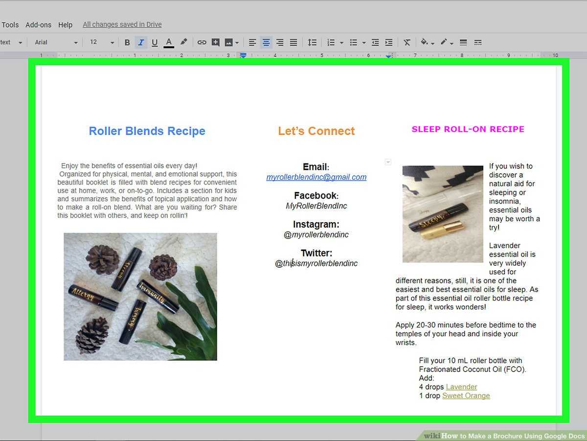 How To Make A Brochure Using Google Docs (With Pictures Inside Science Brochure Template Google Docs