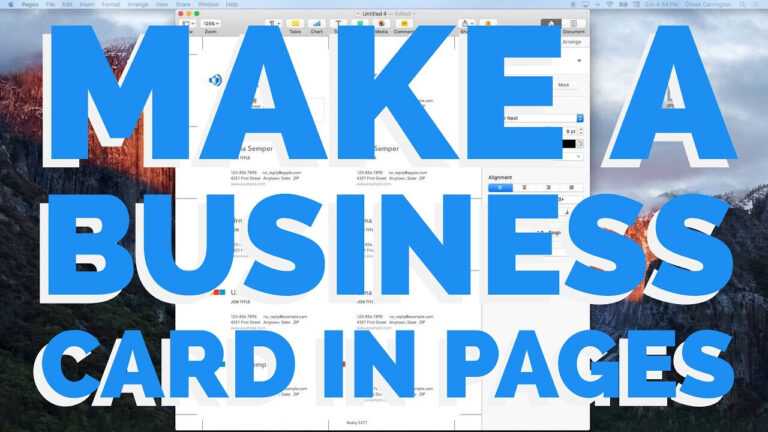 Image 12 for Business Card Template Pages Mac