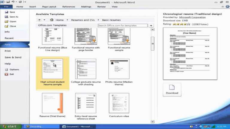  how To Make A Resume With Microsoft Word 2010 Inside Word 2010 Template Location 