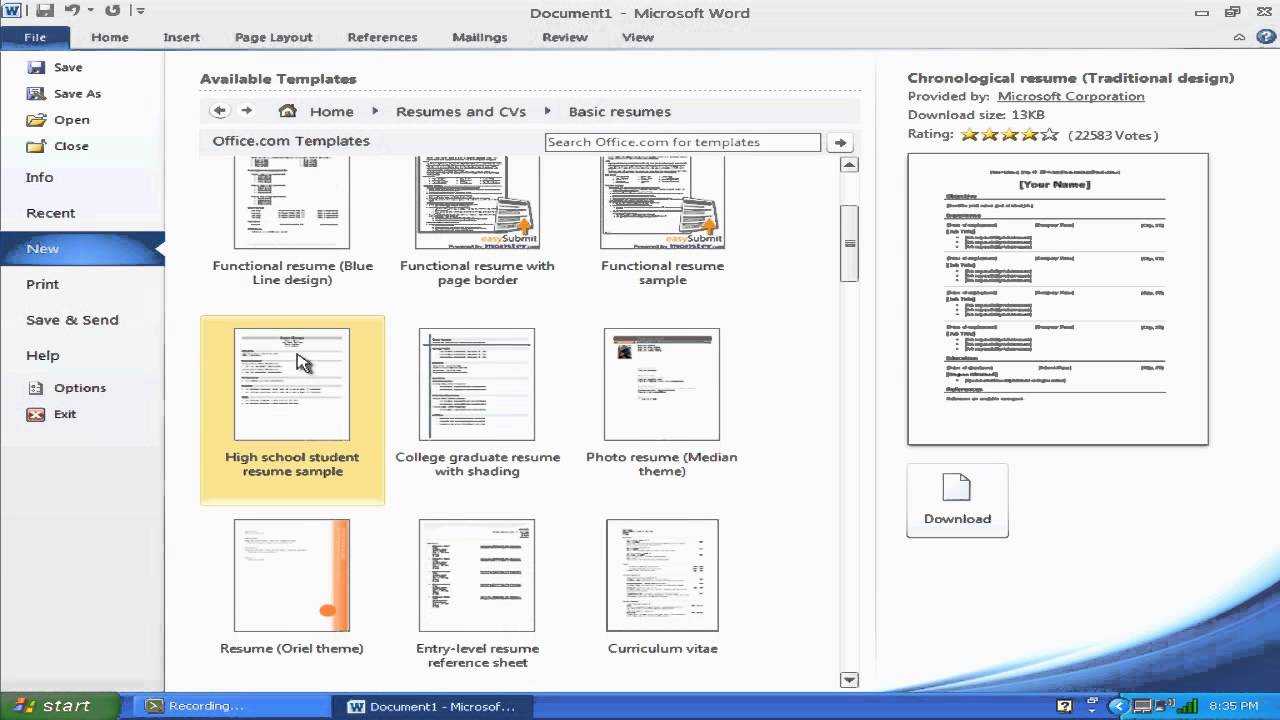 "how To Make A Resume With Microsoft Word 2010" With Resume Templates Microsoft Word 2010