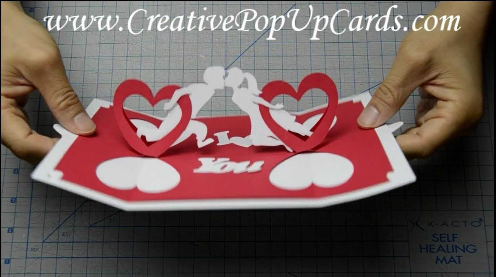 How To Make A Valentines Day Pop Up Card: Twisting Hearts Regarding Twisting Hearts Pop Up Card Template