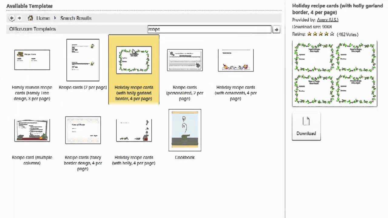 How To Make Fancy Recipe Cards Using Microsoft Word : Using Ms Word Throughout Free Recipe Card Templates For Microsoft Word