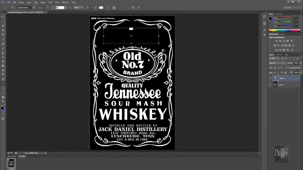 How To Make Jack Daniels Logo In Photoshop Quick & Easy Pertaining To Blank Jack Daniels Label Template
