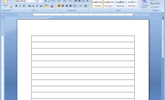 How To Make Lined Paper In Word 2007: 4 Steps (With Pictures) inside Microsoft Word Lined Paper Template