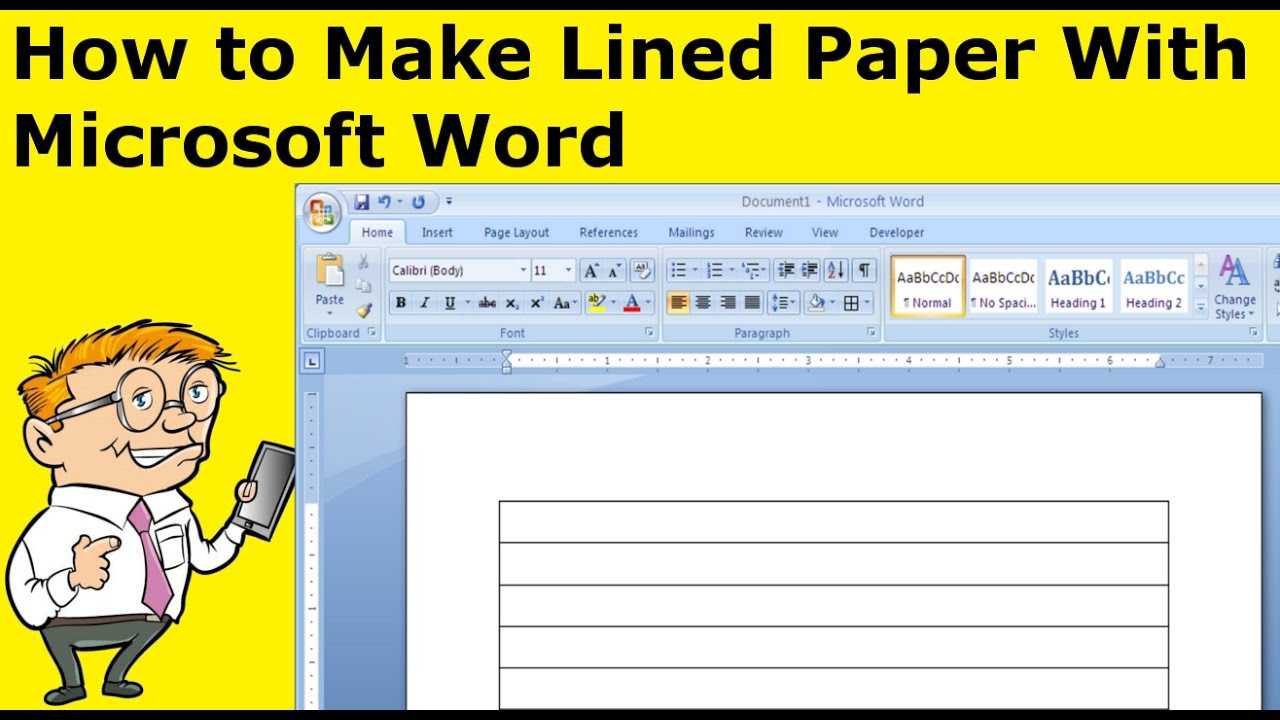 How To Make Lined Paper With Microsoft Word Regarding Notebook Paper Template For Word 2010