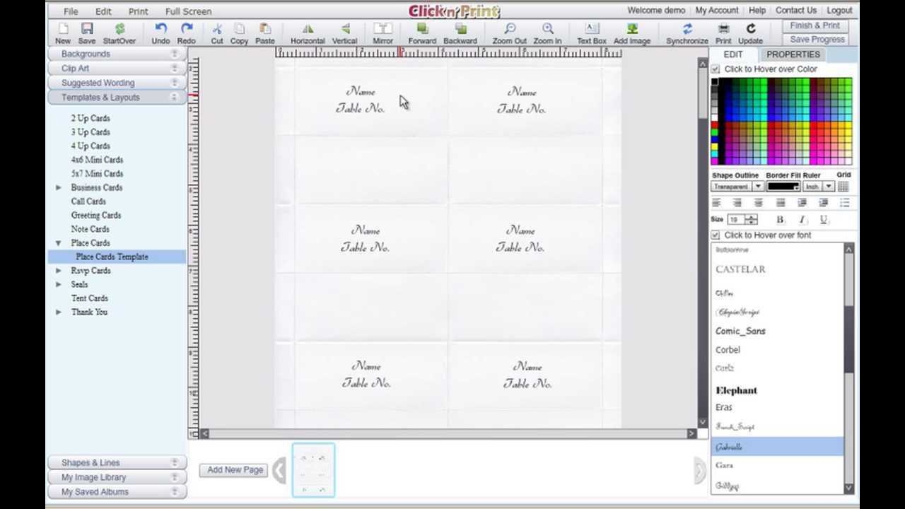 How To Make Place Cards And Rsvp Cards For Free – Geographics Within Microsoft Word Place Card Template