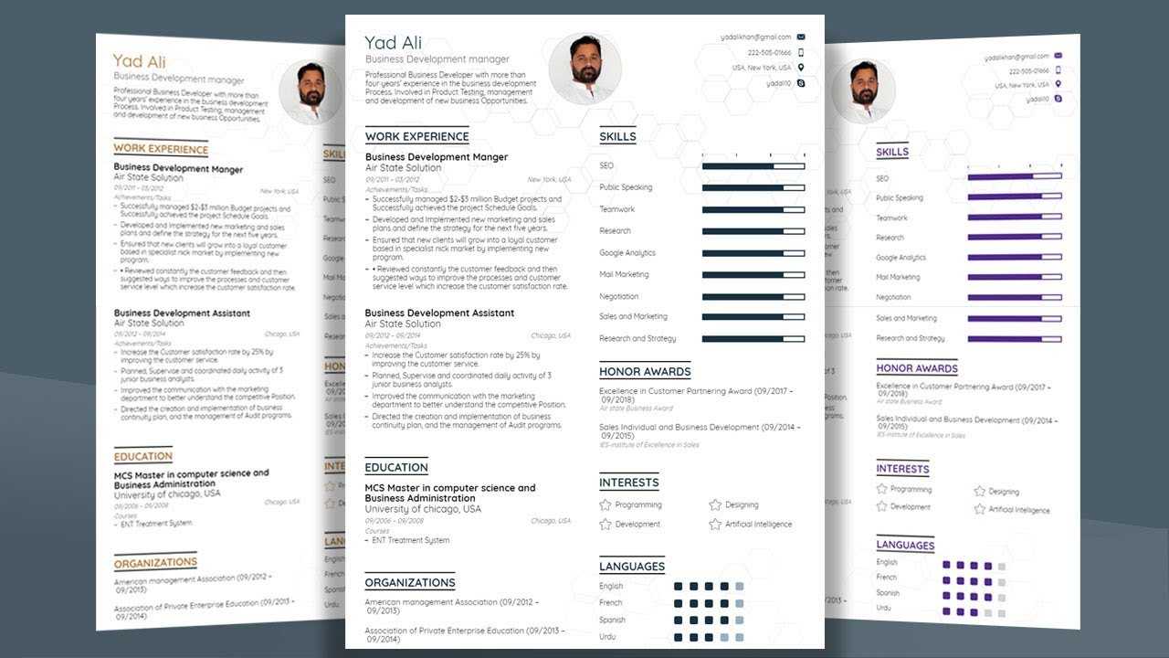 How To Make Professional College Cv / Resume Template With Microsoft Word  2019 For How To Create A Cv Template In Word