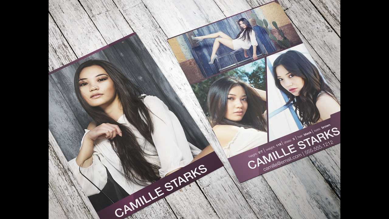 How To Make Your Own Model Comp Card In Photoshop Pertaining To Free Model Comp Card Template Psd