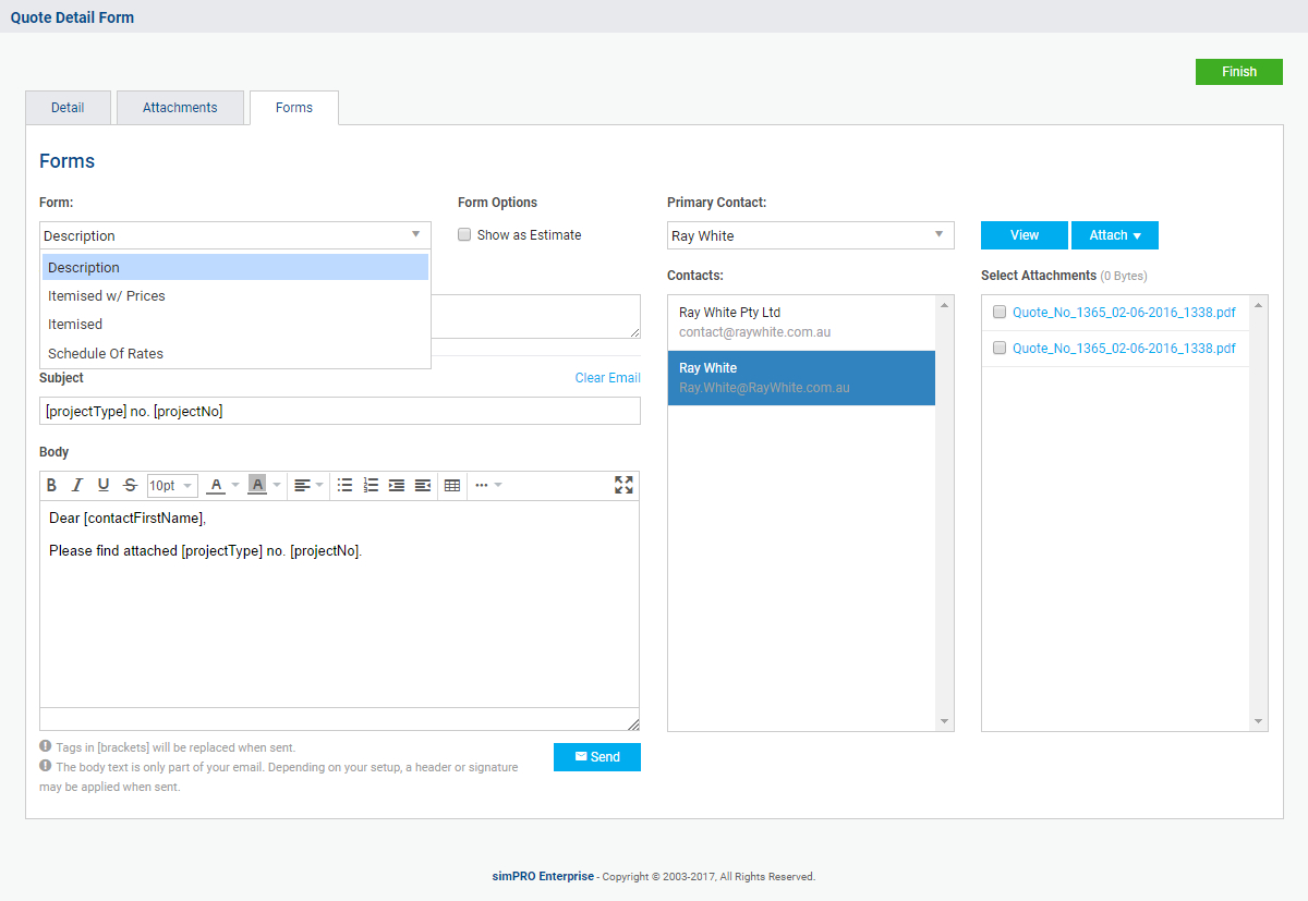 How To Set Up Quote Forms | Simpro With Sim Card Template Pdf