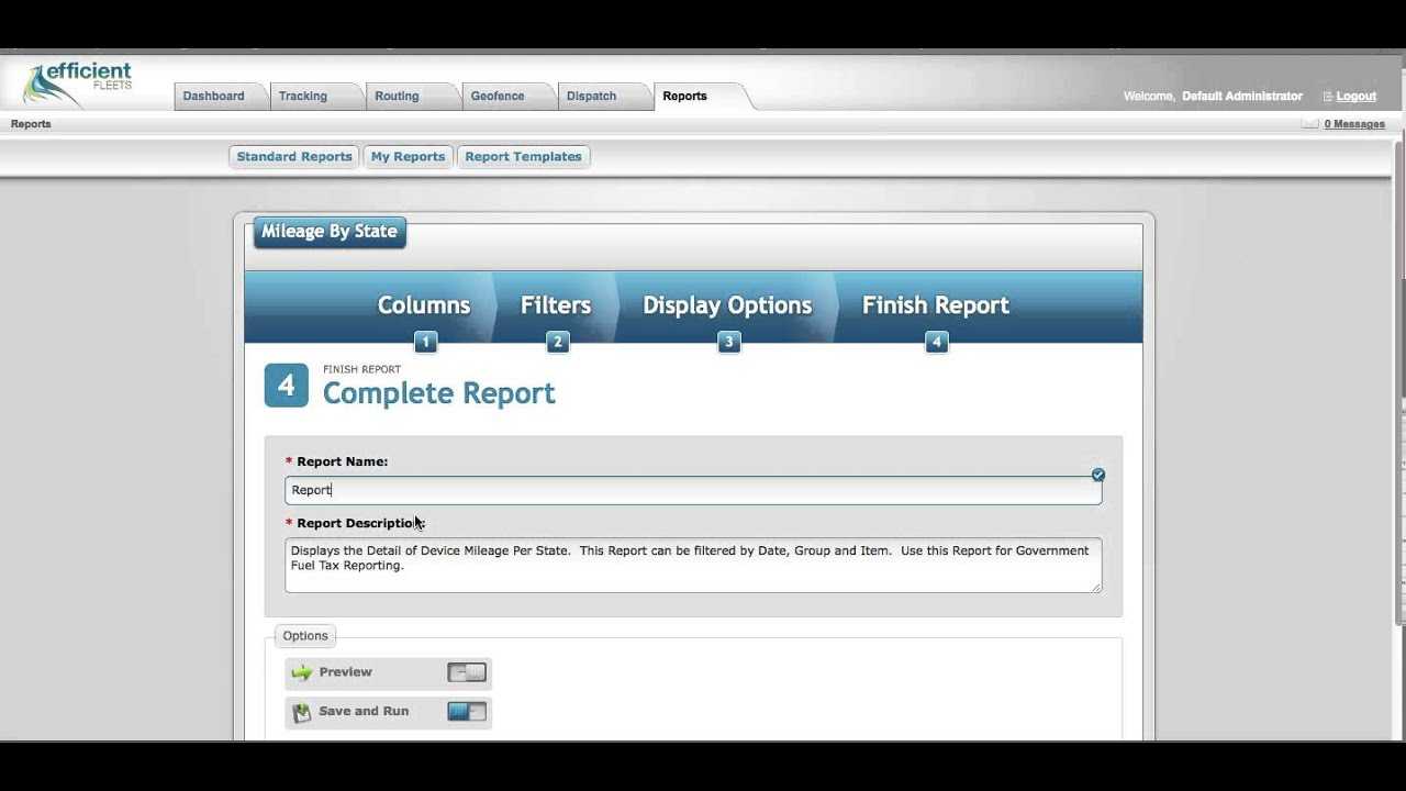 How To Setup A Mileagestate Report Template – Milo Fleet Management  System Intended For Fleet Management Report Template