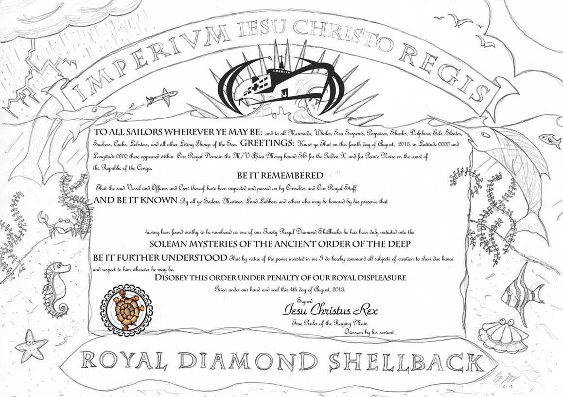 How To Turn Slimy Polliwogs Into Trusty Shellbacks | Jay On Pertaining To Crossing The Line Certificate Template