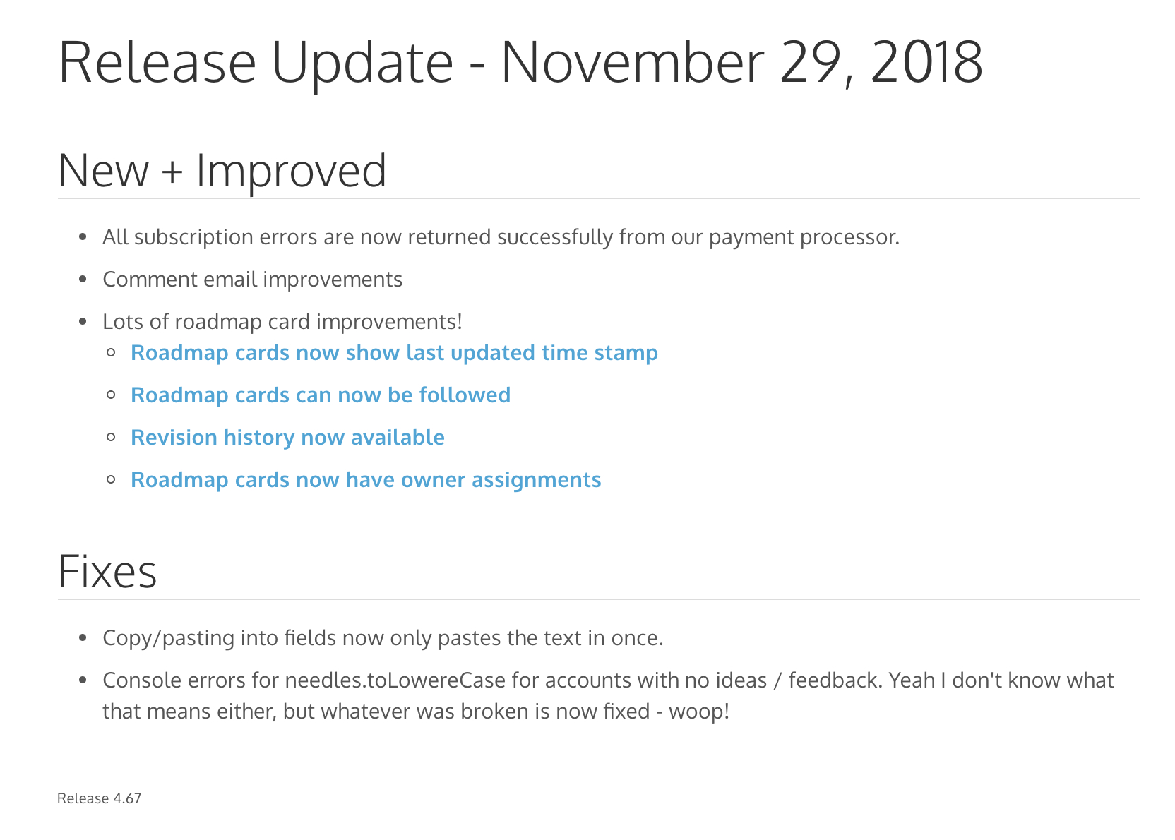 How To Write Great Release Notes | Prodpad With Regard To Software Release Notes Template Word