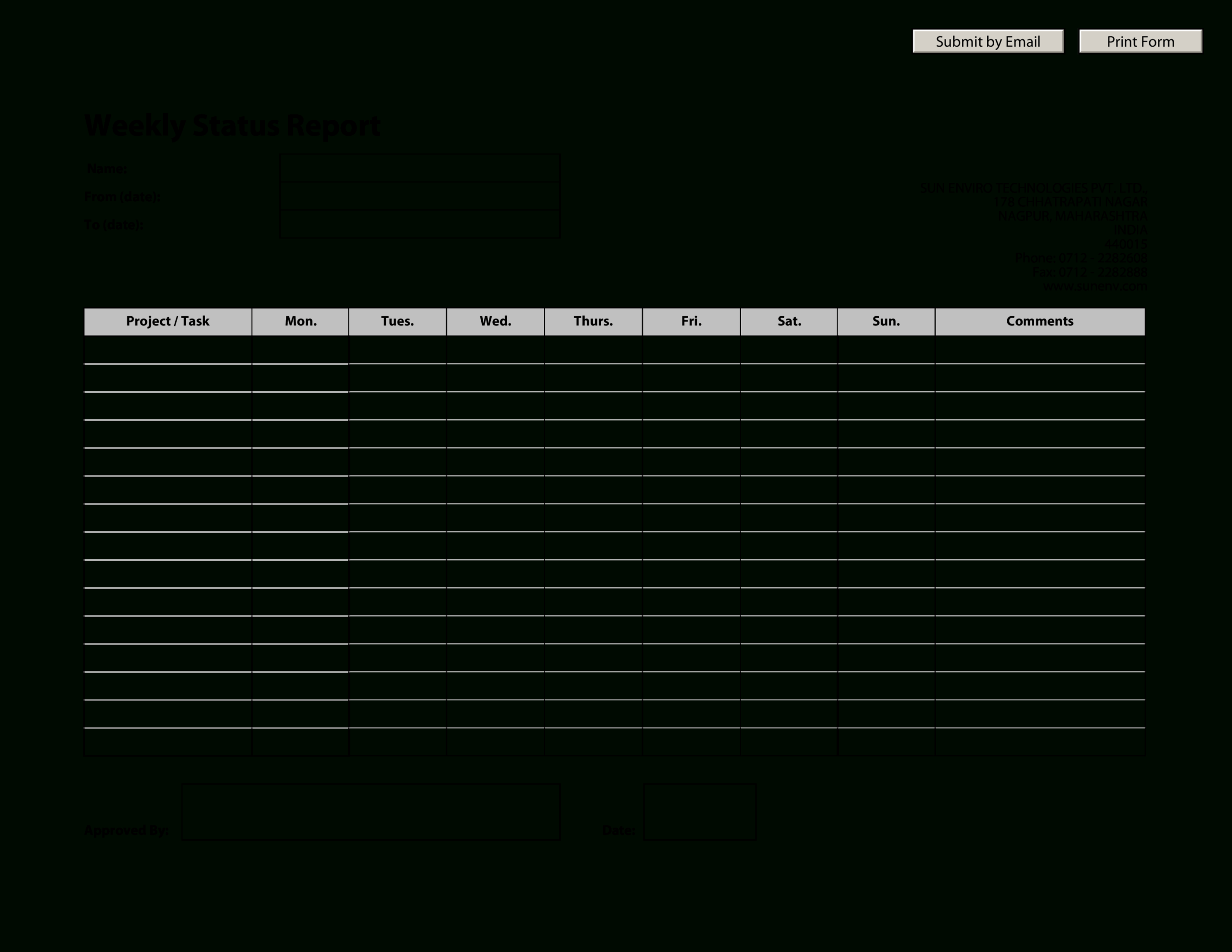 Hr Weekly Status Report – Download This Hr Weekly Status For Monthly Program Report Template