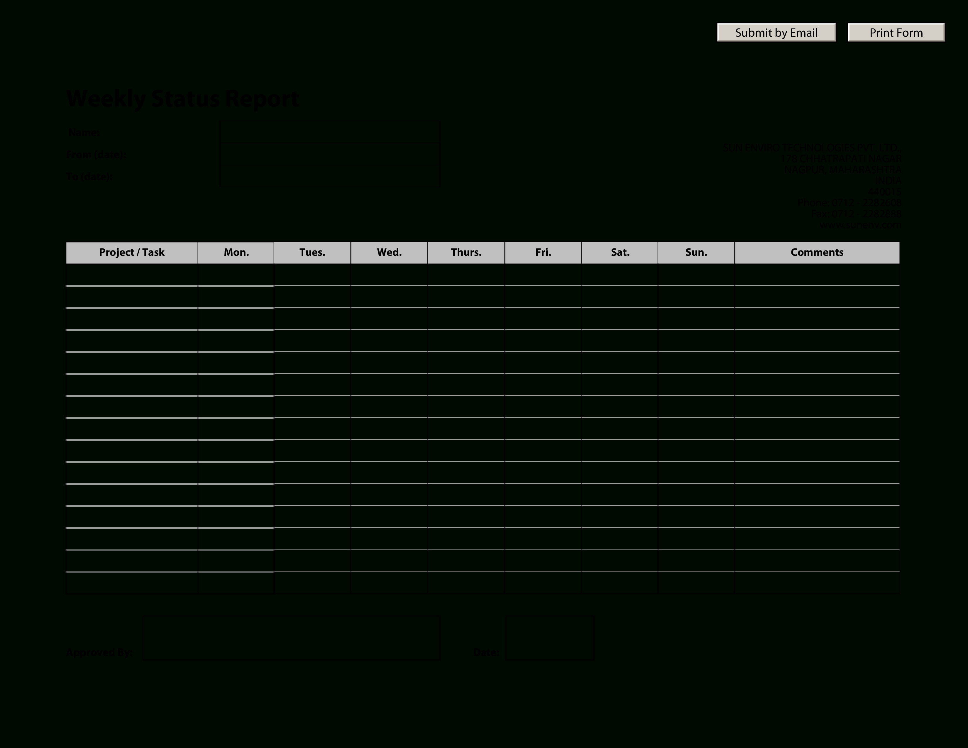 Hr Weekly Status Report – Download This Hr Weekly Status Regarding Sales Activity Report Template Excel